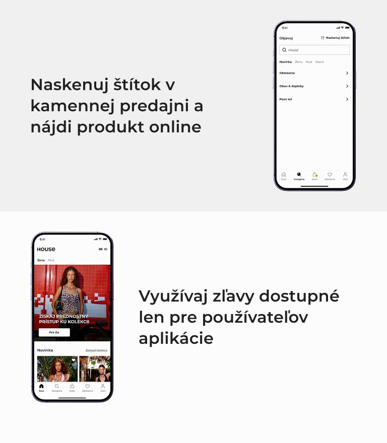Aplikácia umožňuje naskenovať štítok v kamennej predajni a nájsť produkt online a zároveň využívať exkluzívne zľavy dostupné len pre používateľov aplikácie